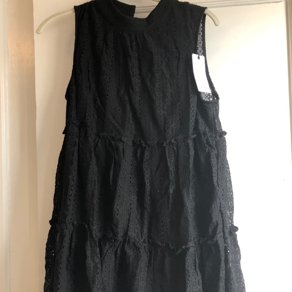 Love Riche Black Lace Babydoll Dress